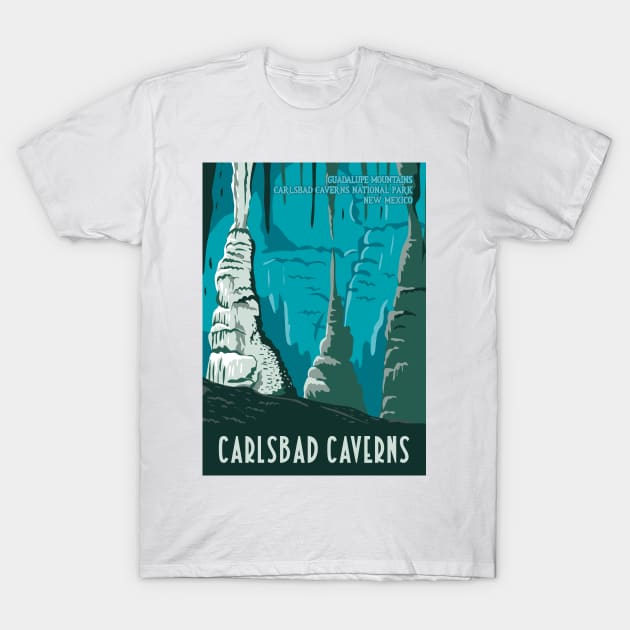 WPA Poster of Carlsbad Caverns National Park T-Shirt by JohnLucke